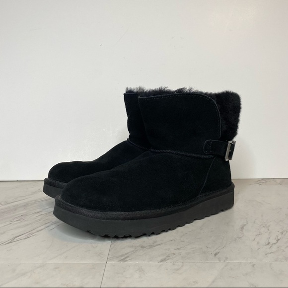 UGG Karel Black Mini Winter Boot 6 - Picture 14 of 14